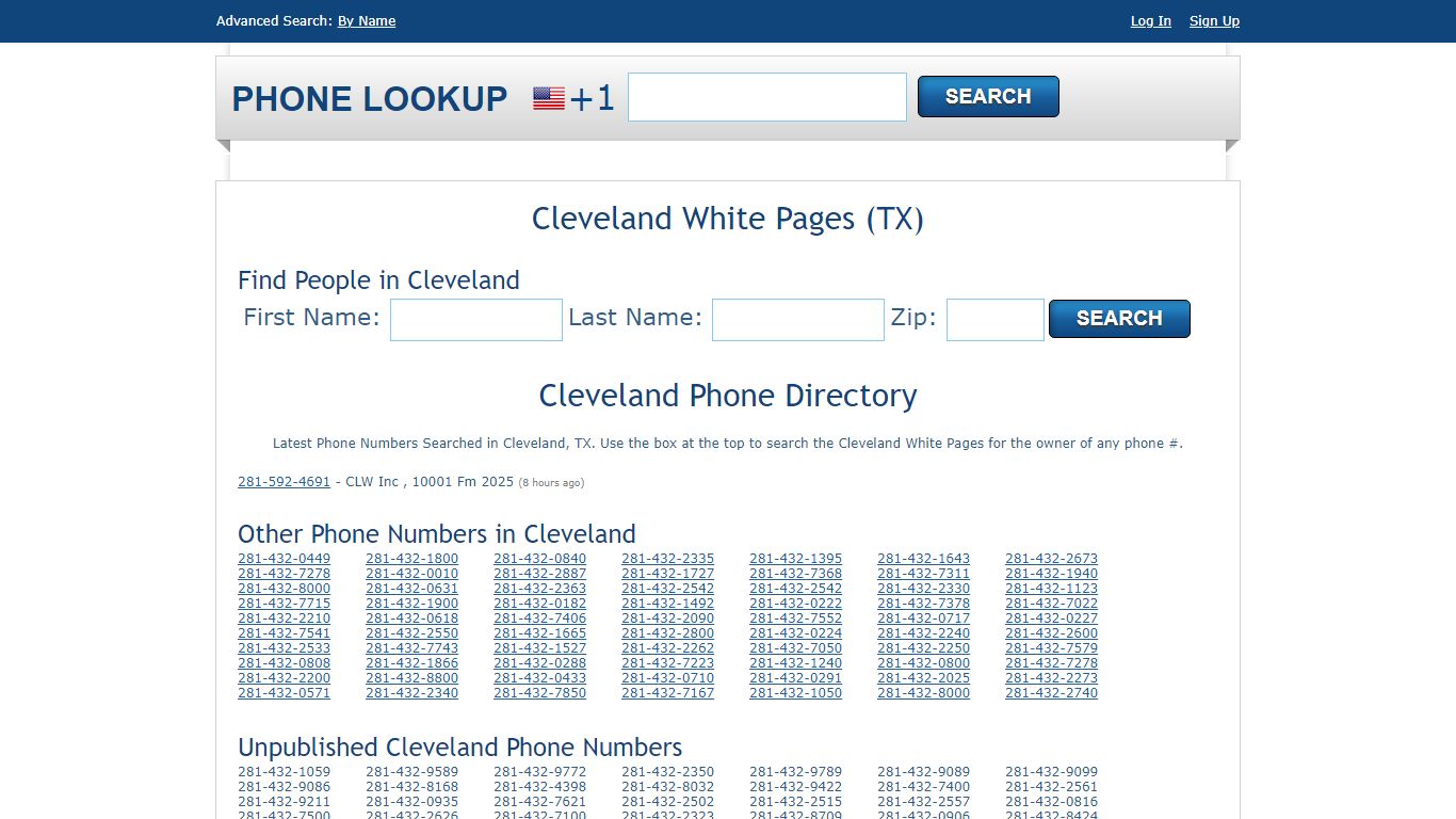 Cleveland White Pages - Cleveland Phone Directory Lookup